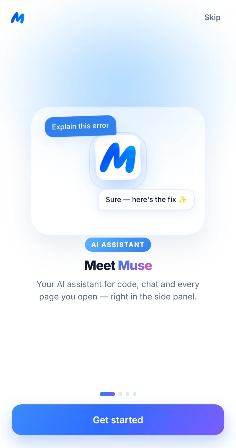 Muse onboarding: Meet Muse